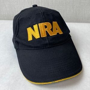 NRA Hat Ballcap Cap Black Yellow Adult Adjustable National Rifle Association
